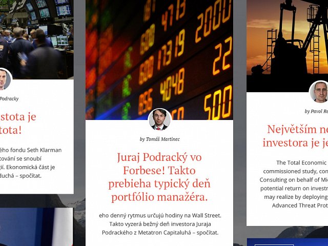 Financial Experts - Online Portfolio Website for Metatron Capital - Czech Republic / Finance